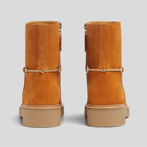 GUCCU Slim Horsebit Suede Ankle Boots EUR 37.5 US 7.5 - Picture 3 of 10